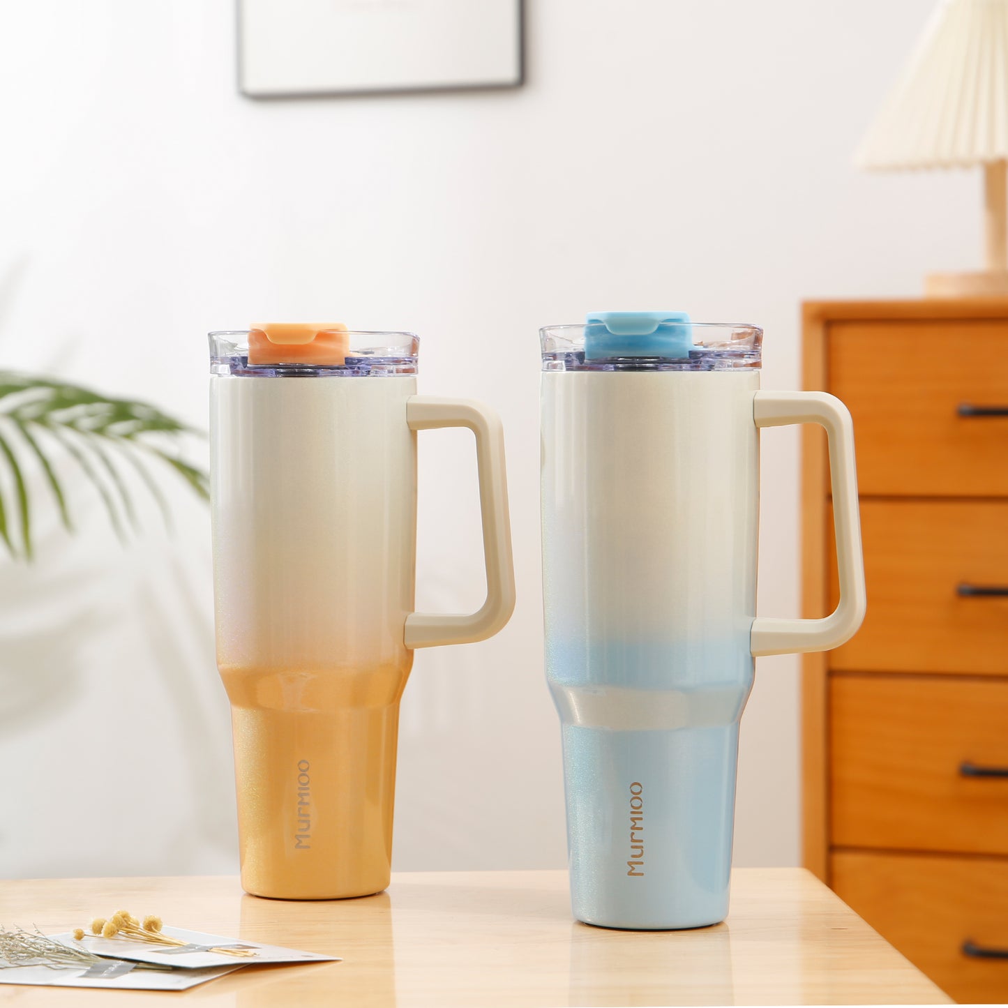 1200ML Tumbler - White Green Gradient