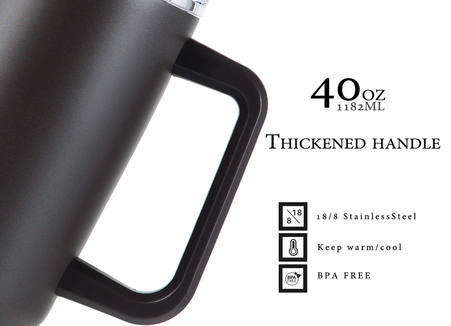 Murmioo 1200ML Tumbler - Black