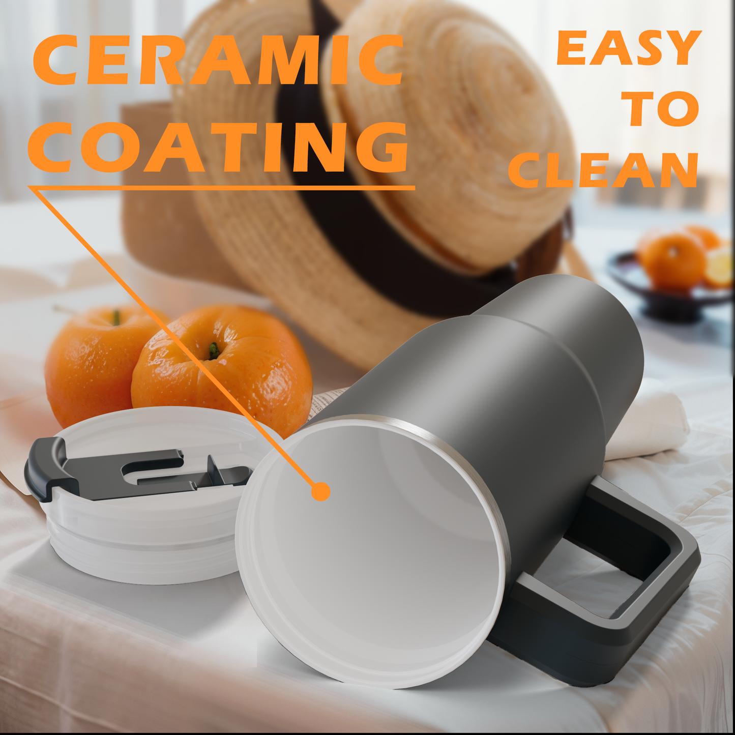 1200ML Tumbler - Sand Gray