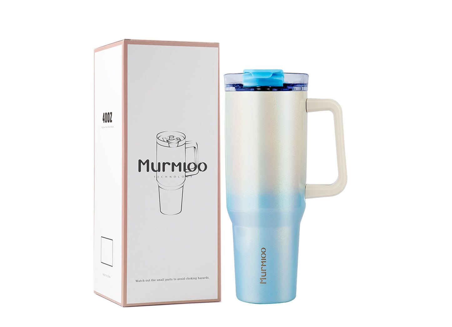 Murmioo 1200ML Tumbler - Blue White Gradient