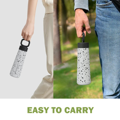 Water Bottle with Handle-Black Speckle