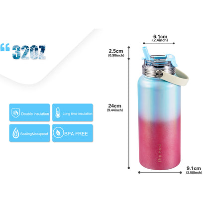 960ML Sports Bottle - Rose Blue Gradient