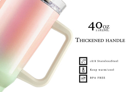 1200ML Tumbler - Pink and Greem Gradient