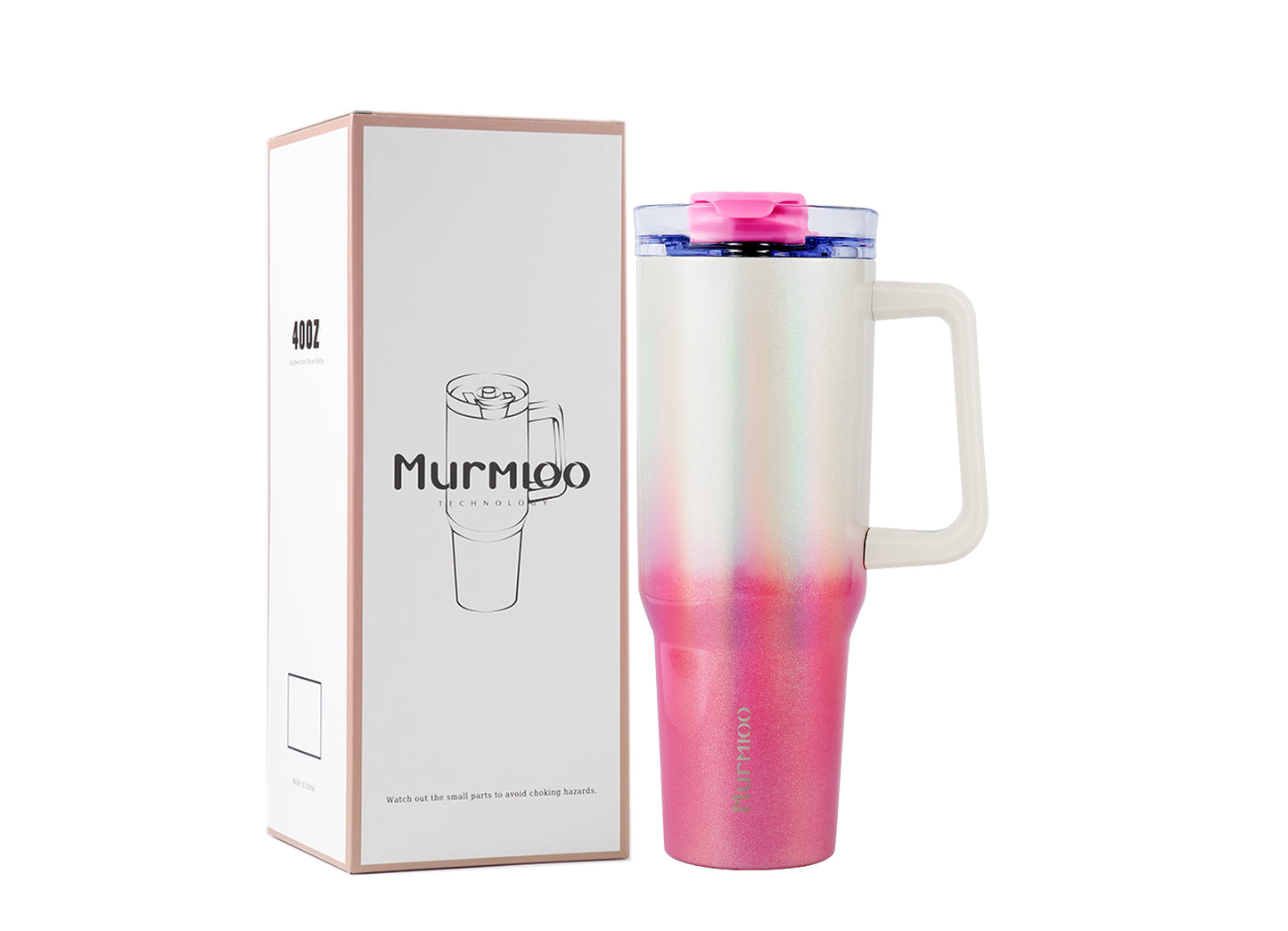 1200ML Tumbler - Pink white gradient