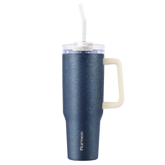 1200ML Tumbler - Dark Blue Ice Flower